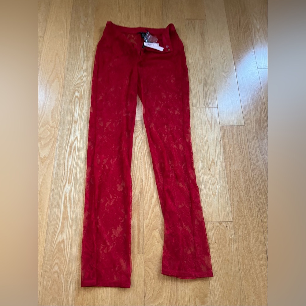 Victoria's Secret Red Lace Pants